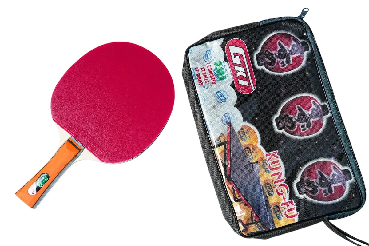 GKI Kung Fu racket rubber with Kung Fu case