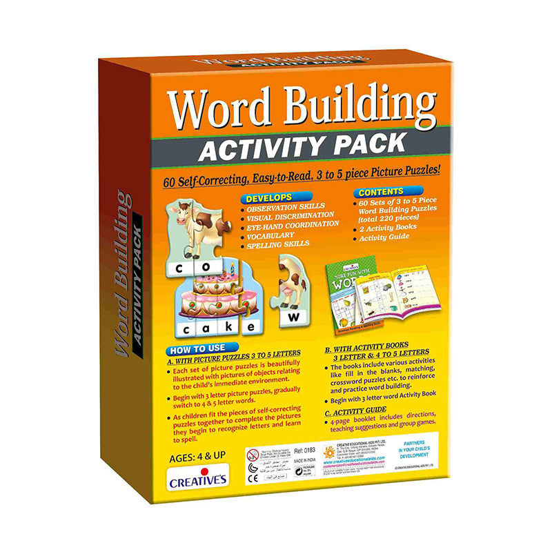 Creative My Activity Pack Word Building box back
