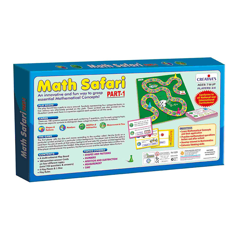 Creative Math Safari Part 1 game contents