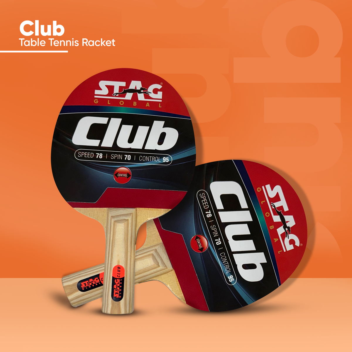 Stag Club table tennis racket rubber