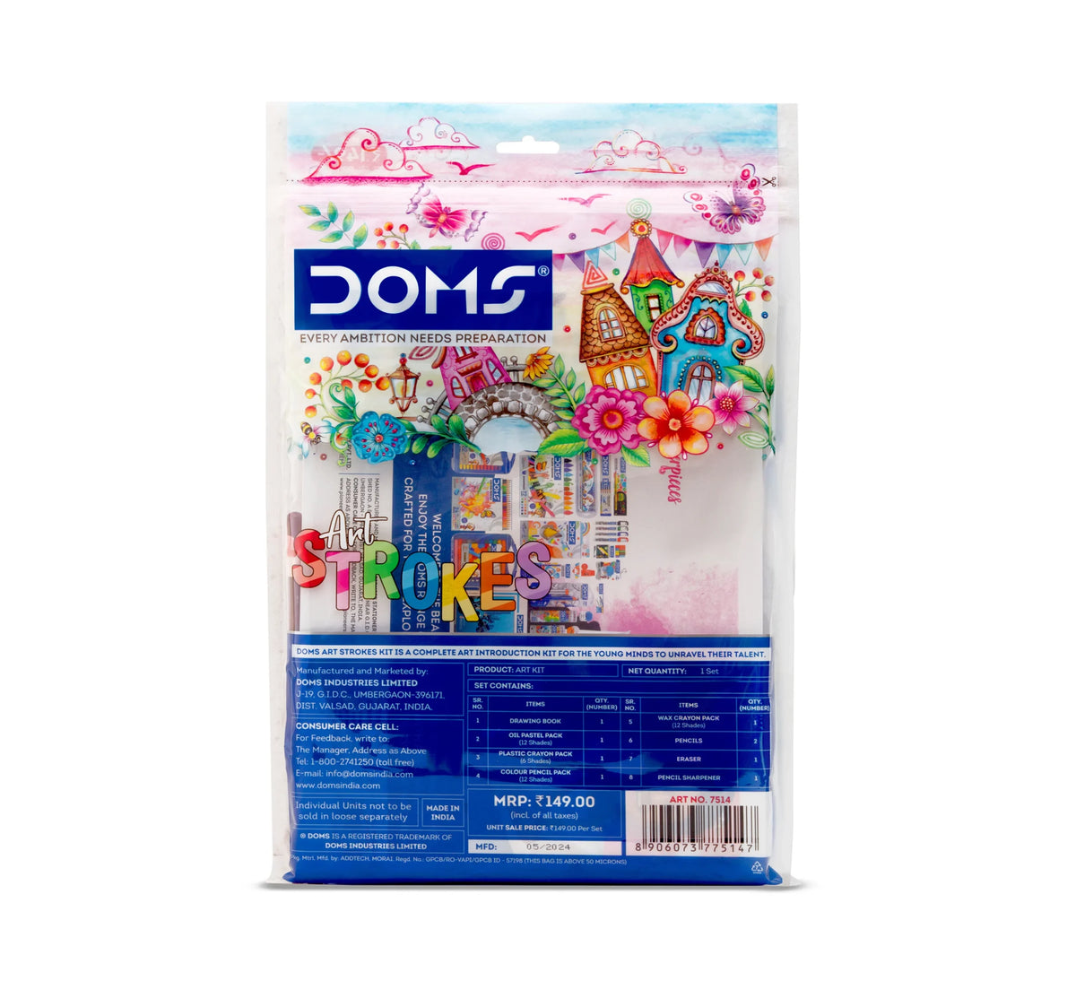 DOMS Art Stroke Kit – pack back
