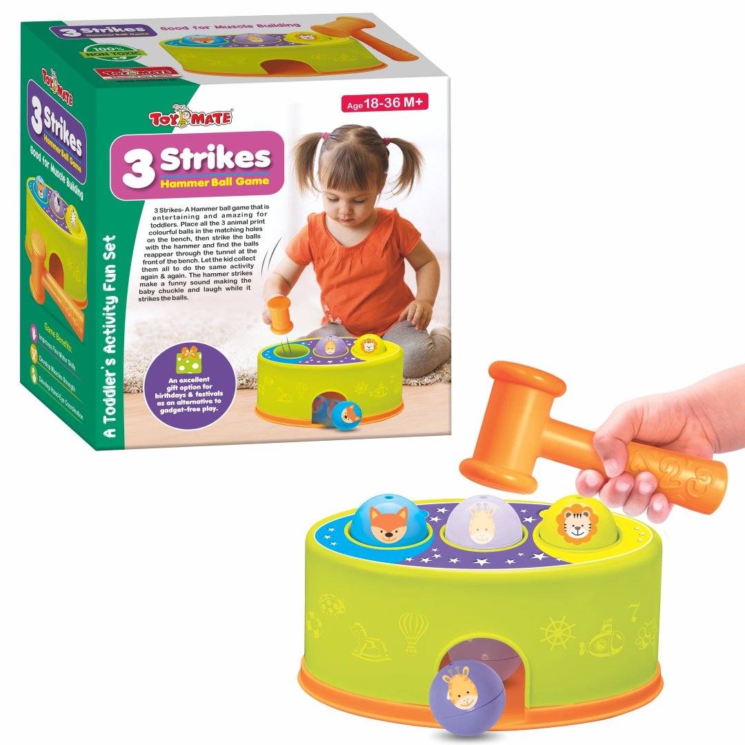 Toymate 3 Strikes Hammer Ball Game