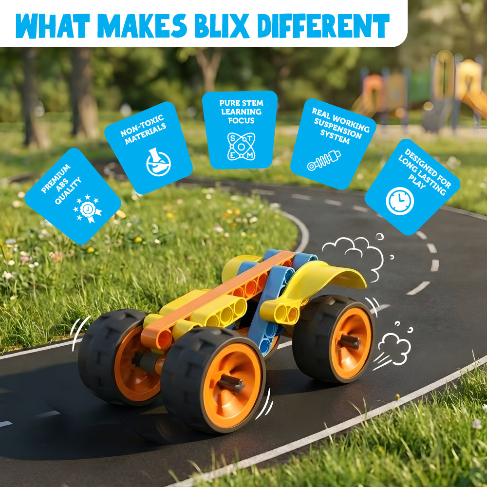 Blix Cars 2 Car Assembling Kit with Suspension image 4
