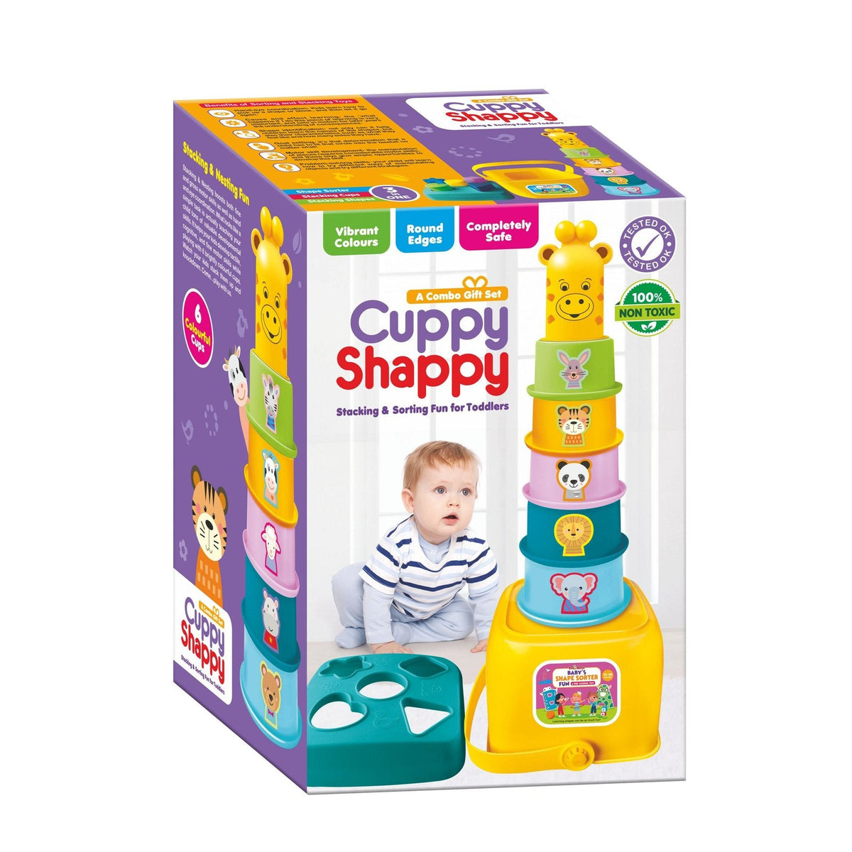 Toymate Cuppy Shappy 3-in-1 Stacking & Sorting Toy
