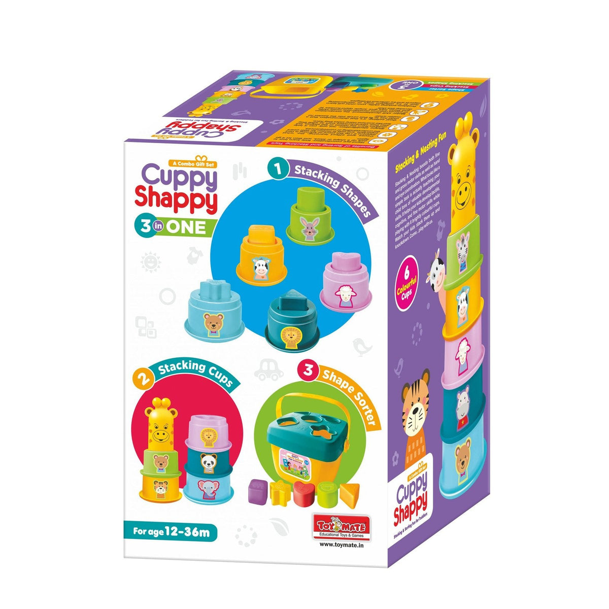 Toymate Cuppy Shappy 3-in-1 Stacking & Sorting Toy