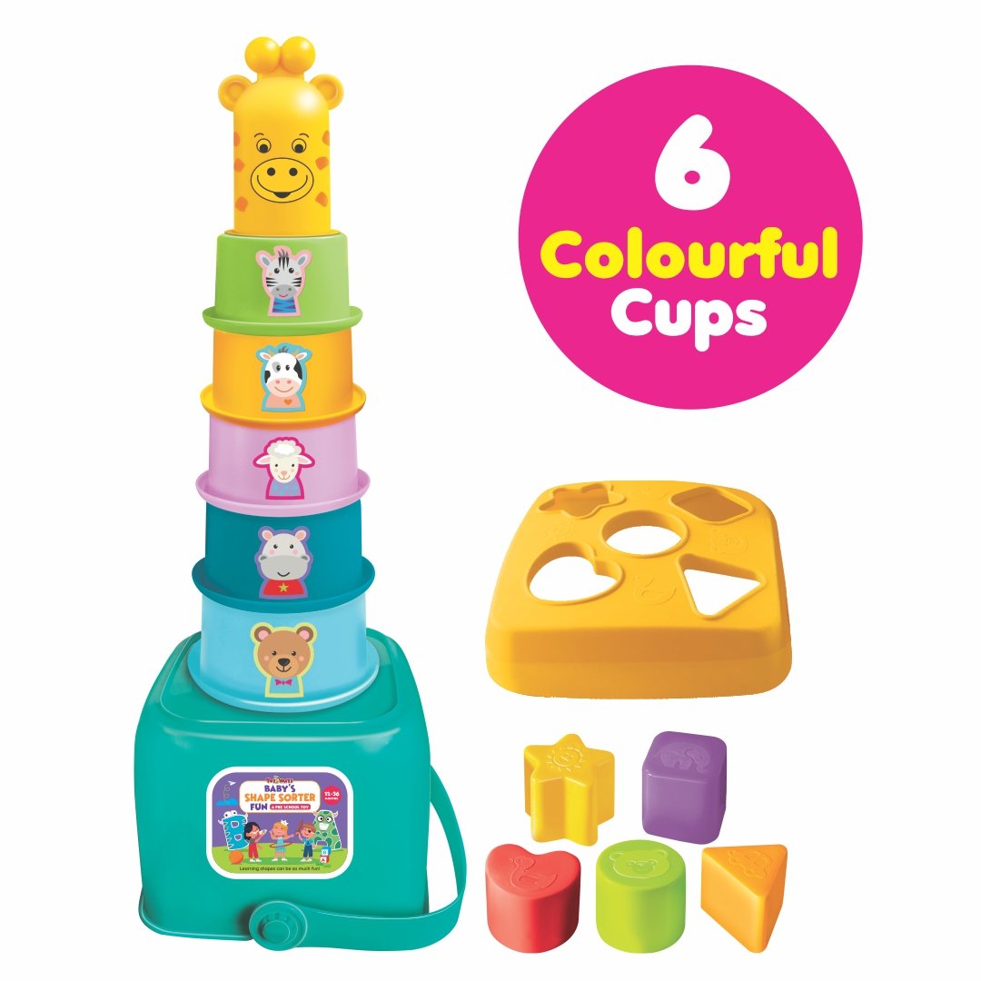 Toymate Cuppy Shappy 3-in-1 Stacking & Sorting Toy