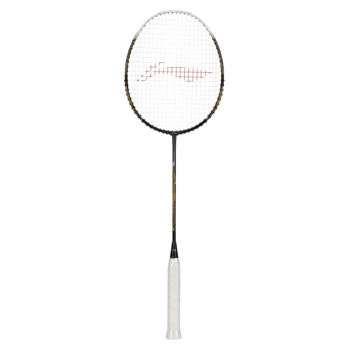 Li-Ning Air-Force 77 G3 Unstrung Badminton Racket, G6-77 Grams, Dark Grey/White/Gold - “Ultra-lightweight power meets precision – dominate every rally with the Li-Ning Air Force 77 G3.”