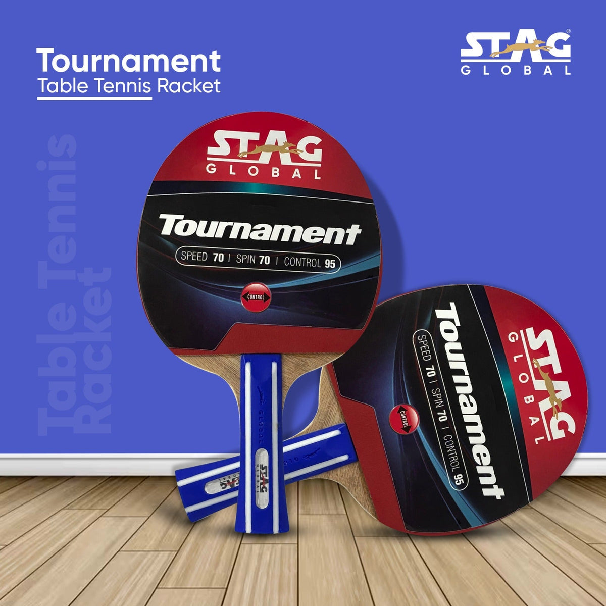 Stag Tournament racket front and back