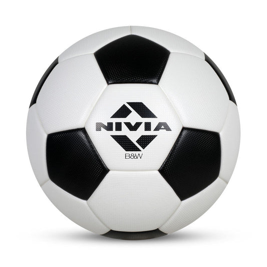 Nivia FB 5934 black and white football, size 5