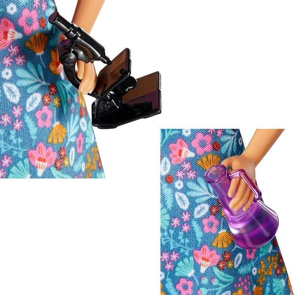 Barbie Teacher Doll microscope and flask
