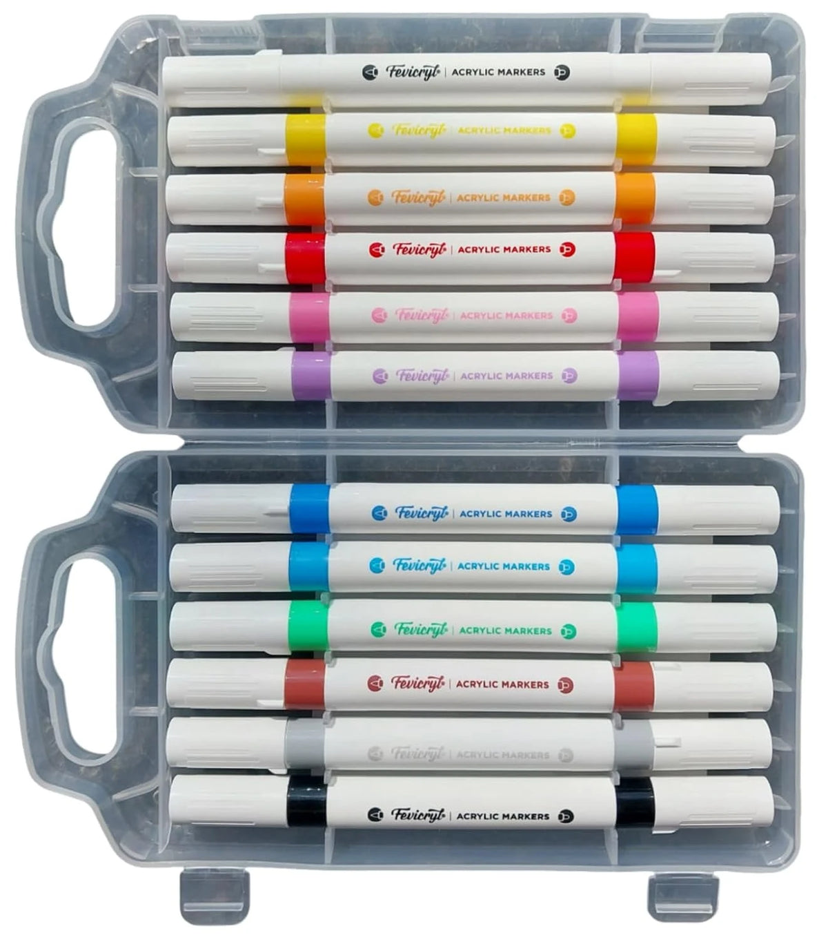 Fevicryl Acrylic Markers inside case