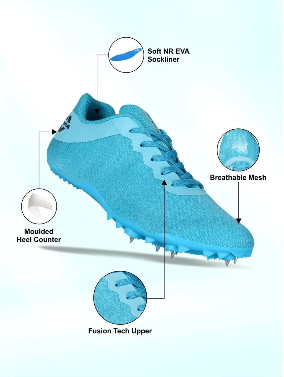 Nivia Stride features - Sky Blue