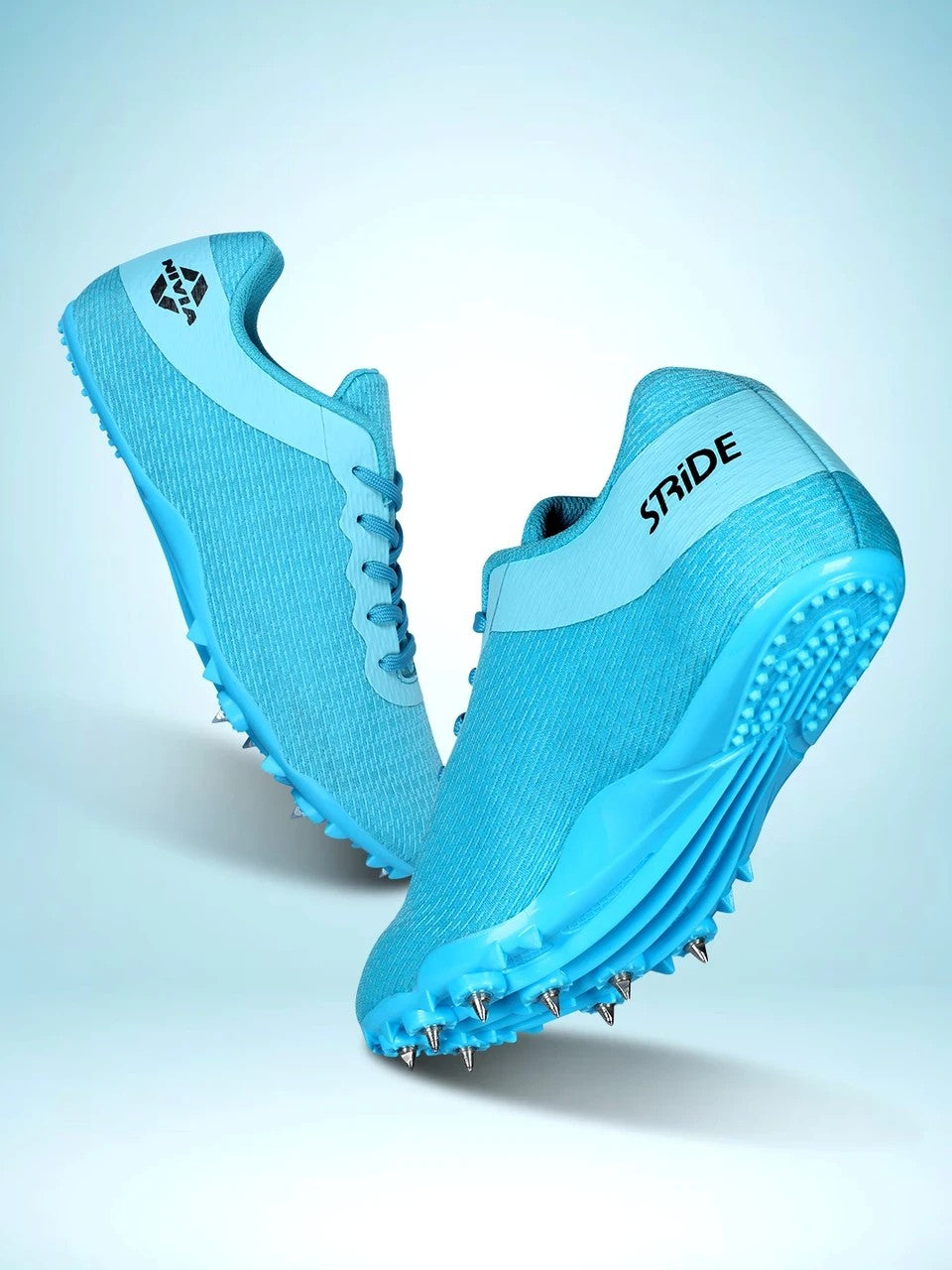 Nivia Stride Running Spikes - Sky Blue