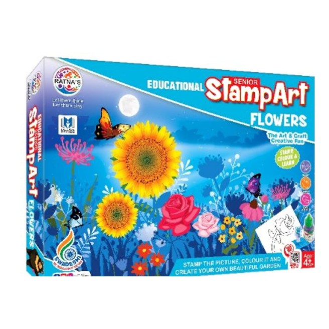Ratna's Stamp Art Flowers
