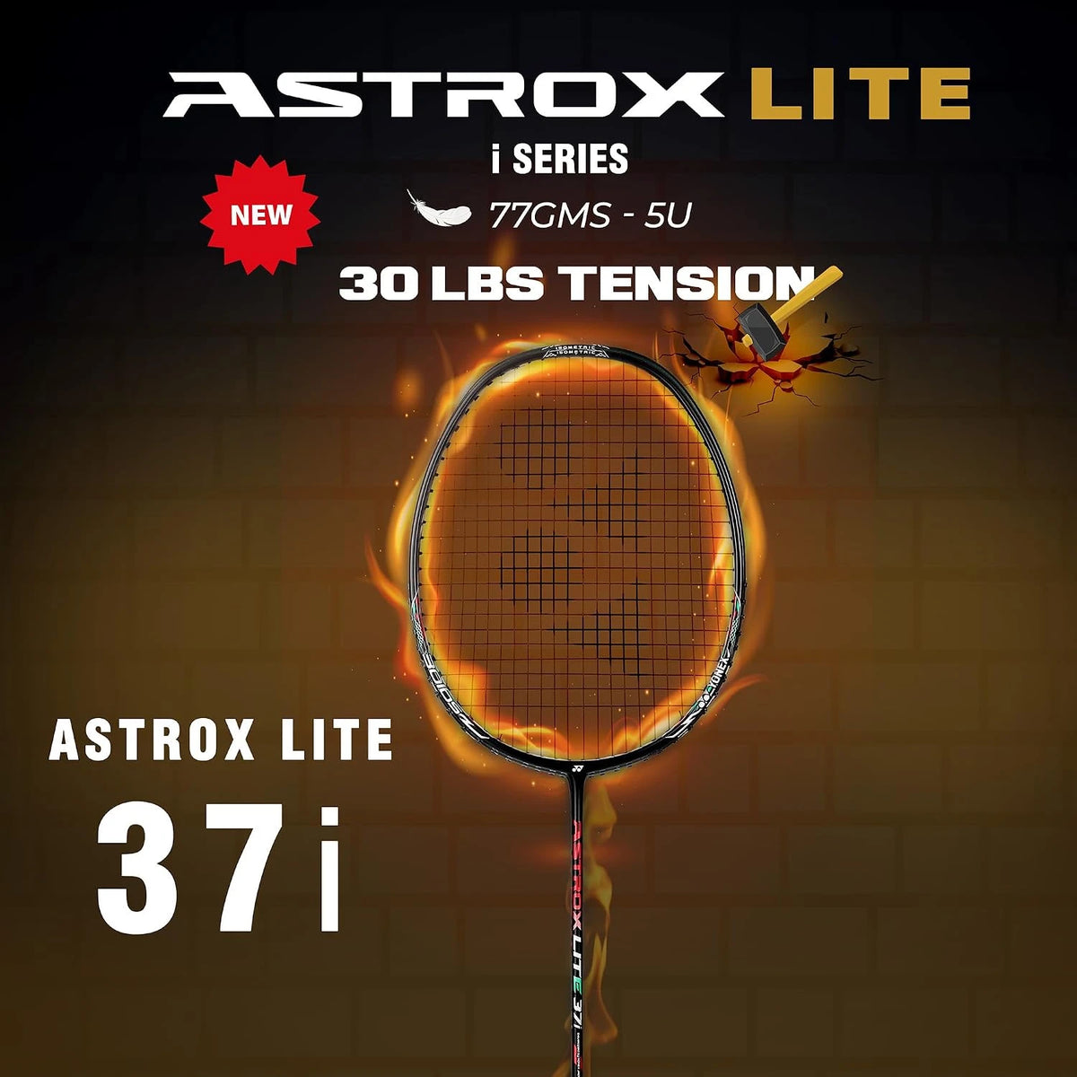 Yonex Astrox Lite 37i 77 grams 5U 30 lbs