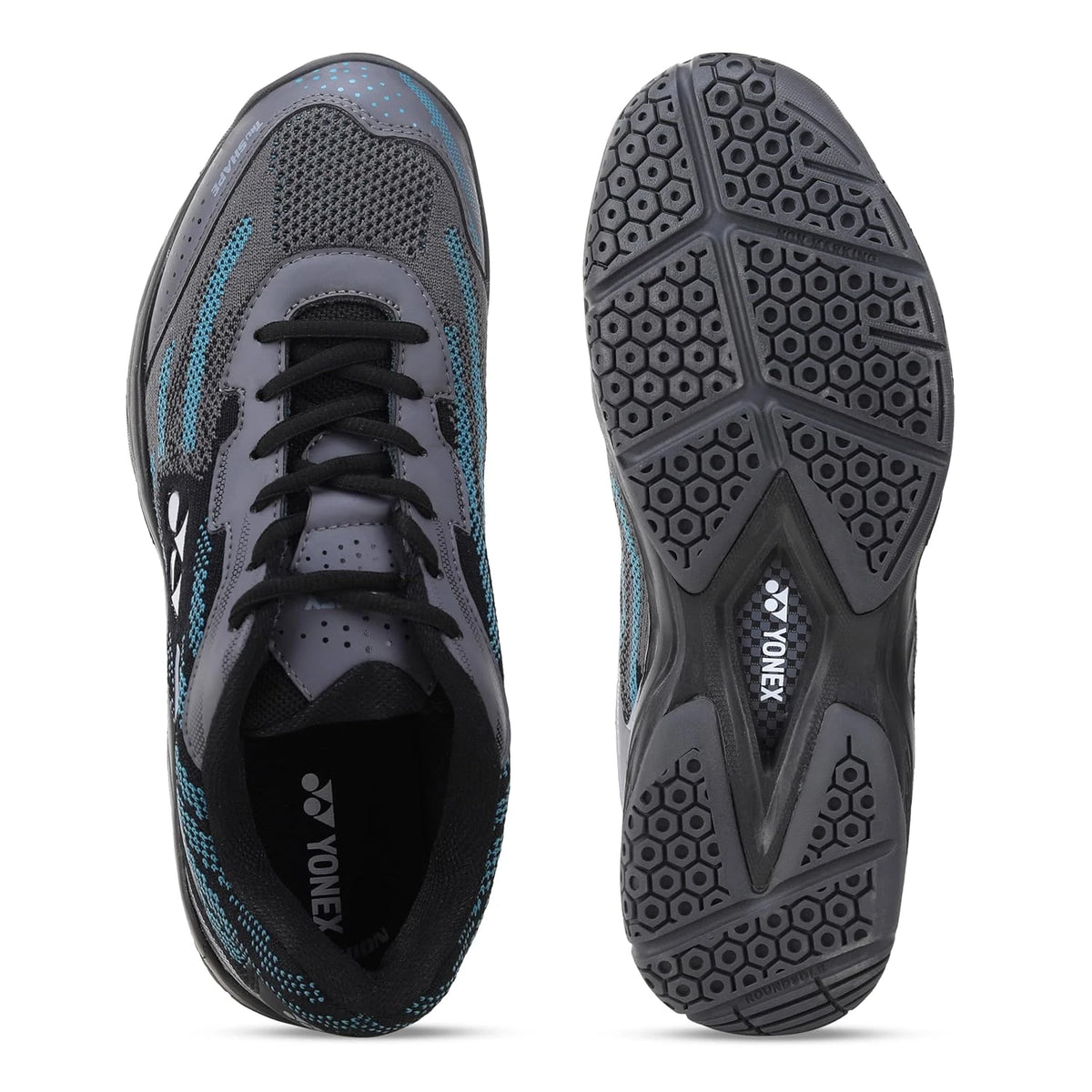 Yonex V200i grey teal top and sole